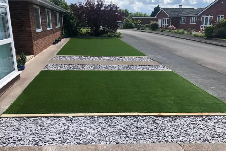 Artificial grass installation by Wards Gardens Ltd