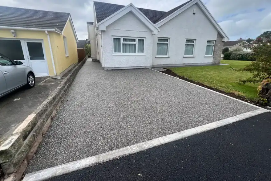 Artificial grass installation by West Wales Paving