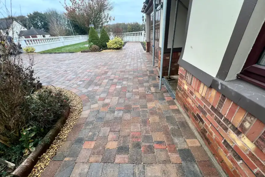 Artificial grass installation by West Wales Paving