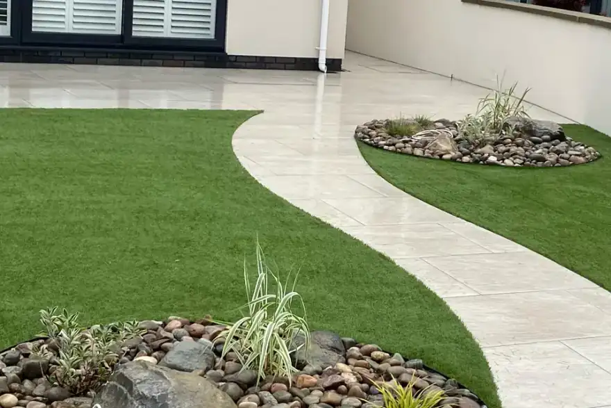 Artificial grass installation by Willow Garden Construction