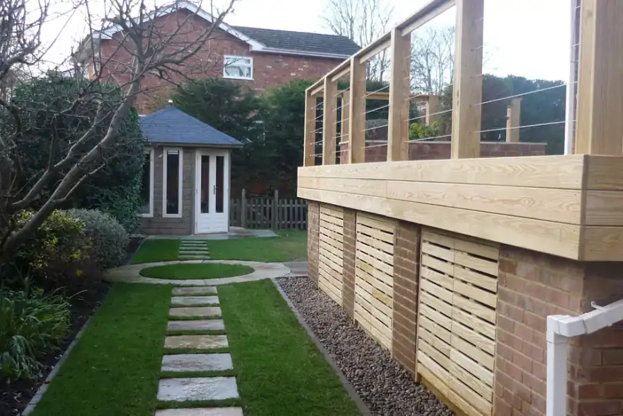 Artificial grass installation by Willow Garden Construction