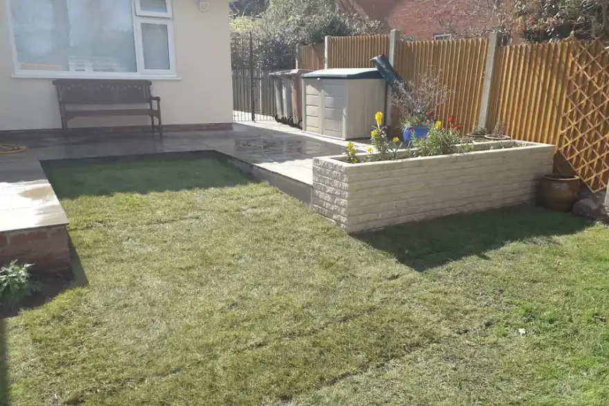 Artificial grass installation by Wirral Turf