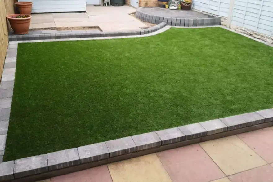 Artificial grass installation by Wolverhampton artificial lawns