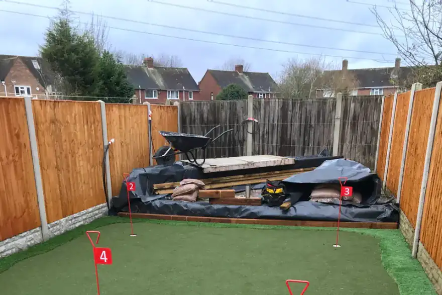 Artificial grass installation by Wolverhampton artificial lawns