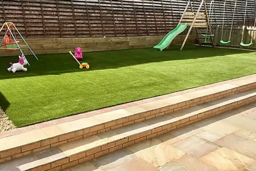Artificial grass installation by Wonderturf