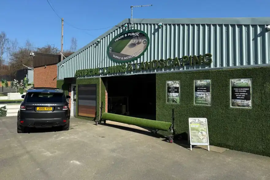 Artificial grass installation by Yorkshire Garden Supplies