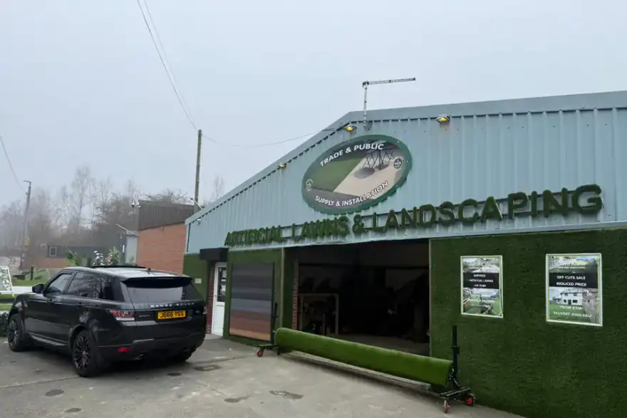 Artificial grass installation by Yorkshire Garden Supplies